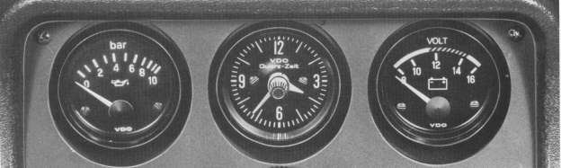 Porsche 944, ldruckmanometer-Zeituhr-Voltmeter
